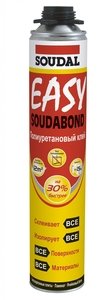 Фото Soudal Soudabond EASY GUN 121618 Полиуретановый клей в аэрозоле (летний, под пистолет, 750 мл)