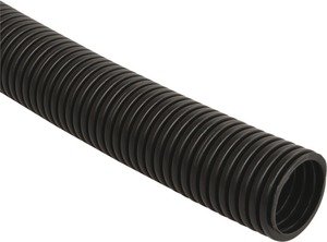 Фото IEK CTG20-20-K02-050-1 Труба ПНД гибкая гофрированная Ø20 мм с протяжкой черная (50 м)