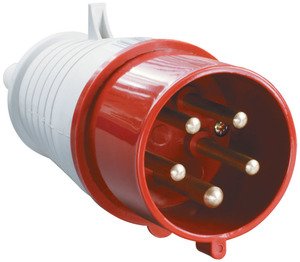 Фото IEK PSR02-032-5 Вилка ССИ-025 переносная 3Р+РЕ+N (32А, 380В, IP44)