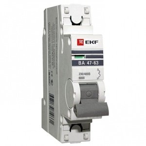 Фото EKF PROxima ВА 47-63 mcb4763-6-1-16C-pro Автоматический выключатель однополюсный 16А (6 кА, C)
