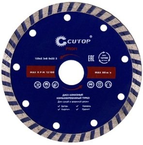 Фото Cutop Profi 61-23030 Диск отрезной алмазный 230х3.0х8.0х22.2 мм (турбо, сухая и влажная резка)