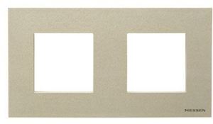 Фото ABB Zenit 2CLA227200N1901 Рамка 2-постовая (2+2 модуля, шампань)