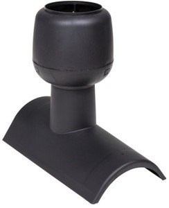 Фото Vilpe H-T Alipai 733902 Коньковый дефлектор для черепицы (черный)