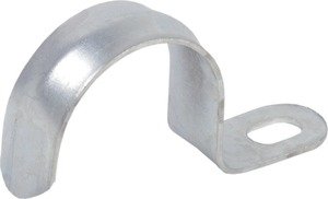 Фото Fortisflex 49150 Скоба металлическая однолапковая d10-11мм (оцинкованная)