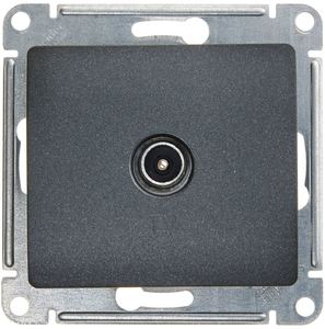 Фото Schneider Electric Glossa GSL000793 Розетка телевизионная (TV, под рамку, скрытая установка, антрацит)