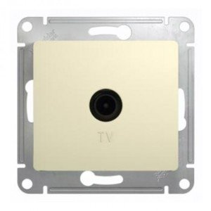 Фото Schneider Electric Glossa GSL000993 Розетка телевизионная (TV, под рамку, скрытая установка, молочная)