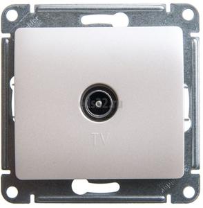 Фото Schneider Electric Glossa GSL000691 Розетка телевизионная (TV, под рамку, скрытая установка, перламутр)