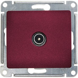 Фото Schneider Electric Glossa GSL001192 Розетка телевизионная проходная (TV, под рамку, скрытая установка, баклажан)