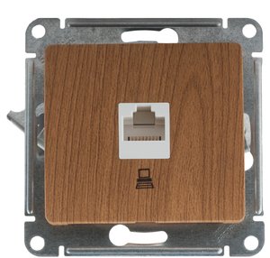 Фото Schneider Electric Glossa GSL000581K Розетка компьютерная (RJ45, под рамку, скрытая установка, дуб)