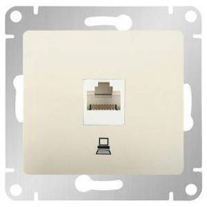 Фото Schneider Electric Glossa GSL000981K Розетка компьютерная (RJ45, под рамку, скрытая установка, молочная)