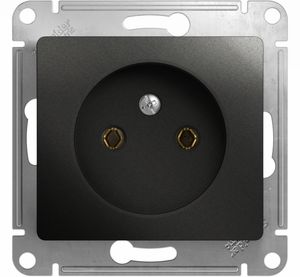 Фото Schneider Electric Glossa GSL000741 Розетка без заземляющего контакта (16 А, под рамку, скрытая установка, антрацит)