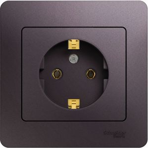 Фото Schneider Electric Glossa GSL001442 Розетка с заземляющим контактом (16 А, в сборе, скрытая установка, сиреневый туман)