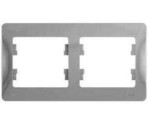 Фото Schneider Electric Glossa GSL000302 Рамка 2-постовая (горизонтальная, алюминий)