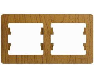 Фото Schneider Electric Glossa GSL000502 Рамка 2-постовая (горизонтальная, дуб)