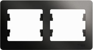 Фото Schneider Electric Glossa GSL000702 Рамка 2-постовая (горизонтальная, антрацит)