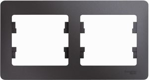 Фото Schneider Electric Glossa GSL001302 Рамка 2-постовая (горизонтальная, графит)