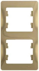 Фото Schneider Electric Glossa GSL000406 Рамка 2-постовая вертикальная (титан)