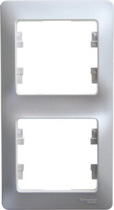 Фото Schneider Electric Glossa GSL000606 Рамка 2-постовая вертикальная (перламутр)
