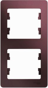 Фото Schneider Electric Glossa GSL001106 Рамка 2-постовая вертикальная (баклажан)