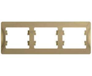 Фото Schneider Electric Glossa GSL000403 Рамка 3-постовая горизонтальная (титан)