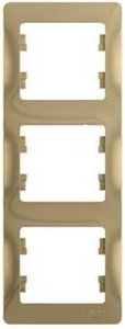 Фото Schneider Electric Glossa GSL000407 Рамка 3-постовая вертикальная (титан)