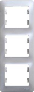 Фото Schneider Electric Glossa GSL000607 Рамка 3-постовая вертикальная (перламутр)