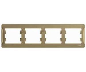 Фото Schneider Electric Glossa GSL000404 Рамка 4-постовая горизонтальная (титан)