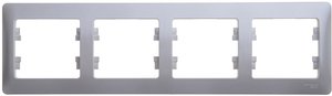 Фото Schneider Electric Glossa GSL000604 Рамка 4-постовая горизонтальная (перламутр)