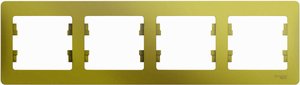 Фото Schneider Electric Glossa GSL001004 Рамка 4-постовая горизонтальная (фисташковая)