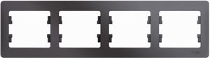 Фото Schneider Electric Glossa GSL001304 Рамка 4-постовая горизонтальная (графит)