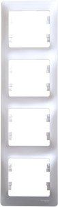 Фото Schneider Electric Glossa GSL000308 Рамка 4-постовая вертикальная (алюминий)