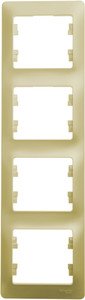 Фото Schneider Electric Glossa GSL000408 Рамка 4-постовая вертикальная (титан)