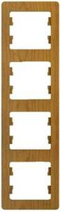 Фото Schneider Electric Glossa GSL000508 Рамка 4-постовая вертикальная (дуб)