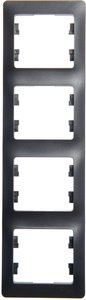 Фото Schneider Electric Glossa GSL000708 Рамка 4-постовая вертикальная (антрацит)