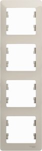 Фото Schneider Electric Glossa GSL000908 Рамка 4-постовая вертикальная (молоко)