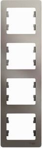 Фото Schneider Electric Glossa GSL001208 Рамка 4-постовая вертикальная (платина)