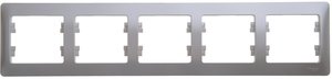 Фото Schneider Electric Glossa GSL000605 Рамка 5-постовая горизонтальная (перламутр)