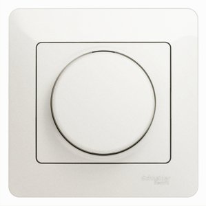 Фото Schneider Electric Glossa GSL000634 Светорегулятор поворотный (300 Вт, R, в сборе, скрытая установка, перламутр)