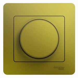 Фото Schneider Electric Glossa GSL001034 Светорегулятор поворотный (300 Вт, R, в сборе, скрытая установка, фисташковый)