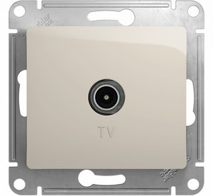 Фото Schneider Electric Glossa GSL000991 Розетка телевизионная (TV, под рамку, скрытая установка, молоко)