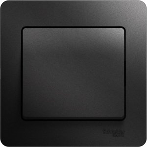 Фото Schneider Electric Glossa GSL000712 Выключатель одноклавишный (10 А, в сборе, скрытая установка, антрацит)