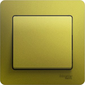 Фото Schneider Electric Glossa GSL001012 Выключатель одноклавишный (10 А, в сборе, скрытая установка, фисташковый)