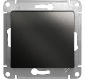 Фото Schneider Electric Glossa GSL000715 Выключатель однокнопочный без фиксации (10 А, под рамку, скрытая установка, антрацит)