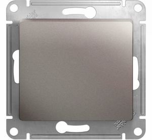 Фото Schneider Electric Glossa GSL001261 Переключатель одноклавишный (10 А, под рамку, скрытая установка, платина)