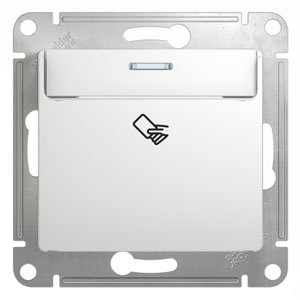 Фото Schneider Electric Glossa GSL000169 Выключатель для ключ-карты с подсветкой (10 А, под рамку, скрытая установка, белый)