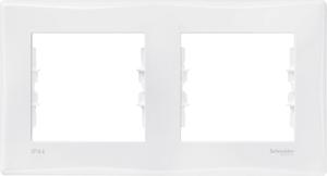 Фото Schneider Electric Sedna SDN5810321 Рамка 2-постовая (IP44, горизонтальная, белая)