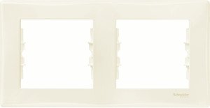Фото Schneider Electric Sedna SDN5800347 Рамка 2-постовая (горизонтальная, бежевая)