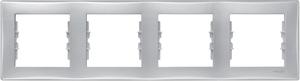 Фото Schneider Electric Sedna SDN5800760 Рамка 4-постовая (горизонтальная, алюминий)