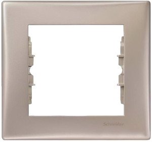 Фото Schneider Electric Sedna SDN5810168 Рамка 1-постовая (IP44, горизонтальная, титан)