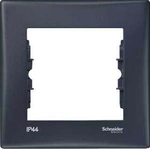 Фото Schneider Electric Sedna SDN5810170 Рамка 1-постовая (IP44, горизонтальная, графит)